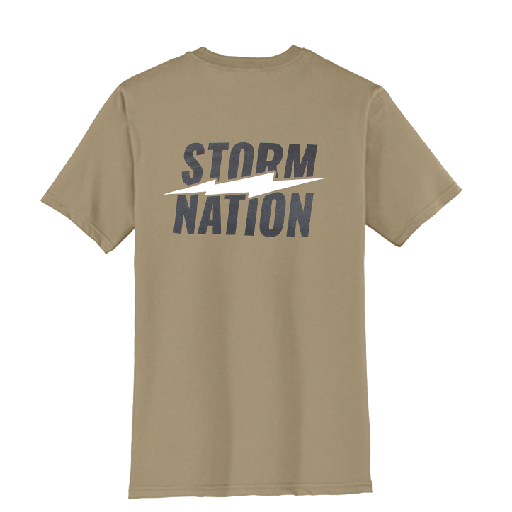 STORM NATION MENS TEE COYOTE BROWN